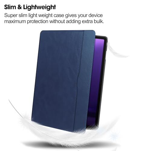 Funda de piel premium para Samsung Galaxy Tab S9 FE con acabado estilo libro elegante 4