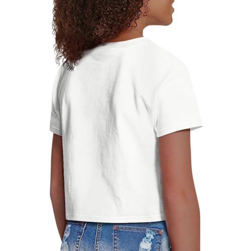 Image of Kids Crop Top Short Sleeve T-Shirts for Girls Size 5-14