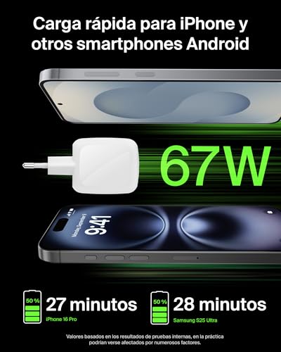 Miniatura 4 de Belkin BoostCharge Pro Cargador USB C de 2 Puertos 67W, Carga Rápida