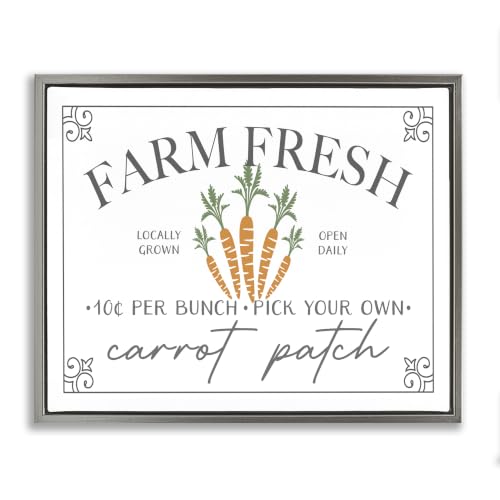 Farm Fresh Carrot Patch Spring, 16 x 20 Inch Canvas in Floater Frame