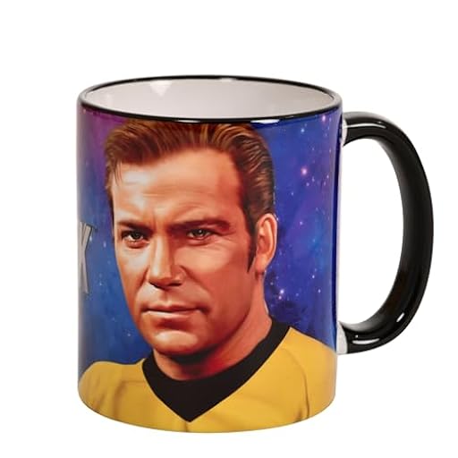 Elbenwald Taza Star Trek con Motivo de Capitán Kirk Impresión Completa Cerámica 320 ml Multicolor | Ya disponible en tu tienda friki favorita! En mundofriki.es! Elbenwald Taza Star Trek con Motivo de Capitán Kirk Impresión Completa Cerámica 320 ml Multicolor | Ya disponible en tu tienda friki favorita! En mundofriki.es!
