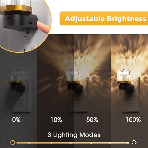 Image of L LOHAS LED Night Light, Night Lights Plug into Wall, 3000K Soft Light LED NightLights, Built in Dusk to Dawn Sensor for Hallway, Bathroom, Rooms