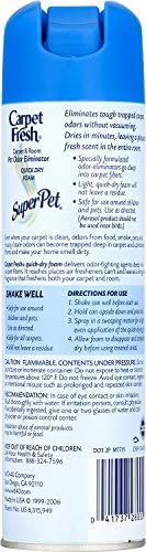 Carpet Fresh Super Pet Carpet and Room Pet Oder Eliminator, Animal Smell remover, No Vacuum Formula, 10.5 OZ [6-pack]