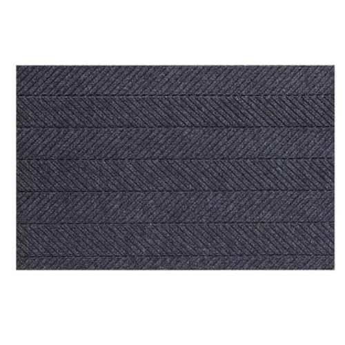 テラスハウスのカーペット、 ゴム製ドアマット 屋内 屋外 滑り止め 吸収性 防水 グレー 複数サイズ cm(100x180cm)