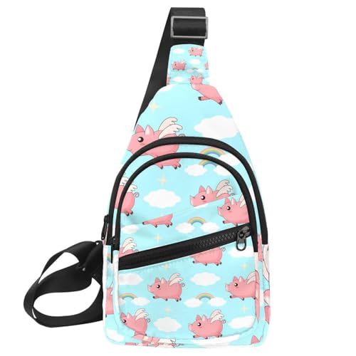 Sac à bandoulière imperméable homme pochette poitrine multicolore 30cm