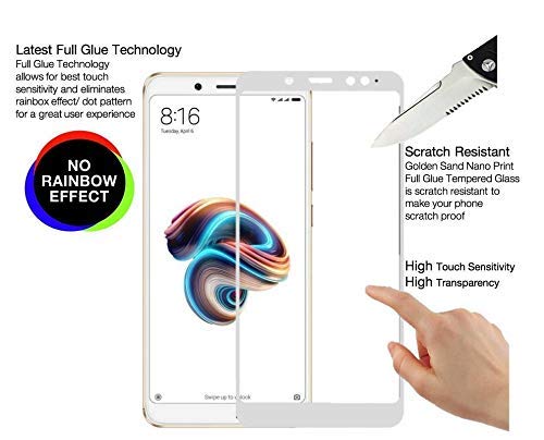 Image of VZZR? Premium Tempered Glass for Redmi Note 5 Pro Screen Protector [11D] - Full HD, Full Glue, Shatterproof, Anti Scratch Screen Guard For Redmi Note 5 Pro (White Edition)