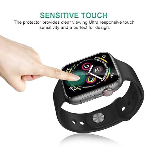 Image of BLACKSHEEP 2 Pack Membrane For Apple Watch Series 1 /2 /3 (38mm) Full Screen Coverage Flexible Watch Screen Protector with Easy Installation Kit