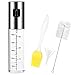 Olive Oil Sprayer, Binseni Vinegar Sprayer Liquid Dispenser Kitchen Accessories for BBQ, Salad, Cooking Set (Glass)