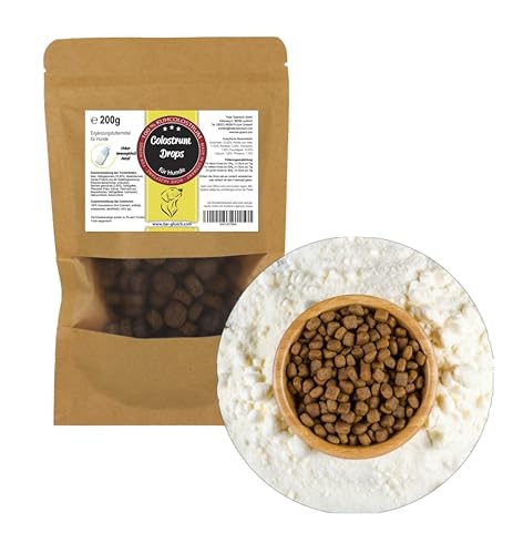 Trade Teamwork Colostrum Drops für Hunde – Leckerlis mit wertvollem Kuh-Kolostrum (200 g) - Natürliche Unterstützung für EIN glückliches Hundeleben