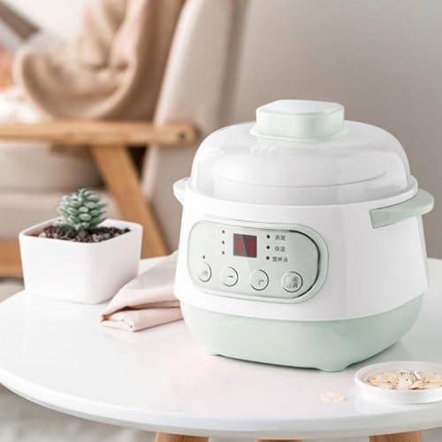 1L Gesunder Grüner Keramik-Slow-Cooker, Vogelnest-Kräutersuppentopf, Elektrischer Schmortopf mit Multifunktions-Timer für den Heimgebrauch (EU-Stecker 220 V) 1L Gesunder Grüner Keramik-Slow-Cooker, Vogelnest-Kräutersuppentopf, Elektrischer Schmortopf mit Multifunktions-Timer für den Heimgebrauch (EU-Stecker 220 V)