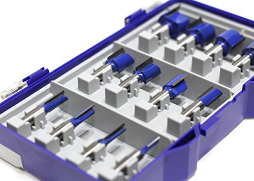TIVOLY - Straight Router Bit Set 12 Pieces- 5/46