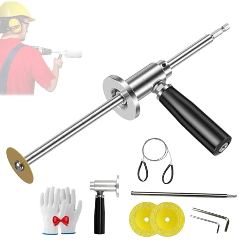 Inside Pipe Cutter for PVC Pipe, Inside Pipe Cutter with Handle, Stainless Steel Internal Pipe Cutter Tool Set, Inside PVC Pipe Cutter for Drill, for 1-1/2 to 8 Inch,7 Inch (1SET)