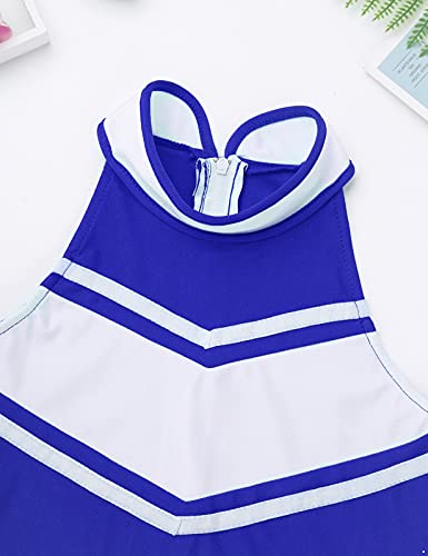 Disfraz completo juvenil para niñas azul y blanco miniatura 5