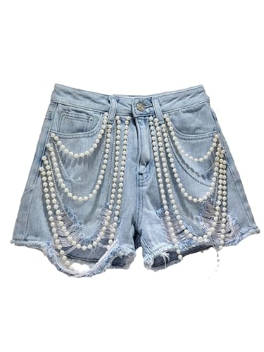 Short en denim pour femmes taille haute galbant et élégant