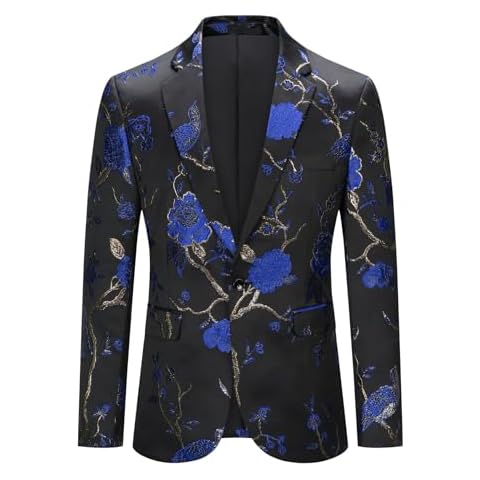 YOUTHUP Floral Slim Fit Blazer Jacket Cover