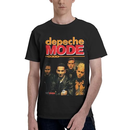 Herren De&PE&Che Music Band T-Shirt Klassisches Baumwoll-Tee Crewneck Kurzsleeve Weich Basic Casual Verzerrt Retro Cool Leichtgewicht Passend Gedruckt Design Sommer-Top T-Shirts S - 6XL