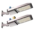 ACOHOOK 320W(350 * 1W) LED Parking Lot Lighting (48000Lm Eqv 1200W HID/HPS) 150LM/W Arm Mount Parking Lot Lights Dusk to Dawn Outdoor Waterproof LED Street Light 6KV SPD 7 Yrs Warranty-2Pack