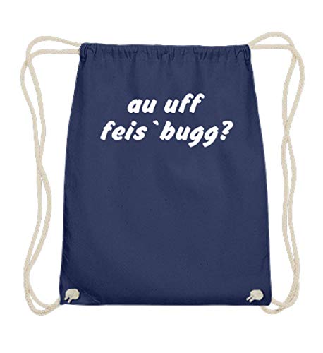 Sac de gym en coton bleu marine 37x46cm Suisse Schwabe
