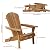 Hudada Adirondack Chair Patio Chair Lawn Chair Folding Wooden Adirondack Lounger Chair Accent Furniture wNatural Finish Outdoor Chairs Wood Chairs Nautral
