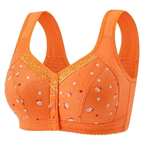 Genérico Sujetador sin Aros con Relleno,Lencería Sujetador Push up Ajustable con Cierre Frontal para un Soporte cómodo y Aros en la Espalda Tipo Camiseta