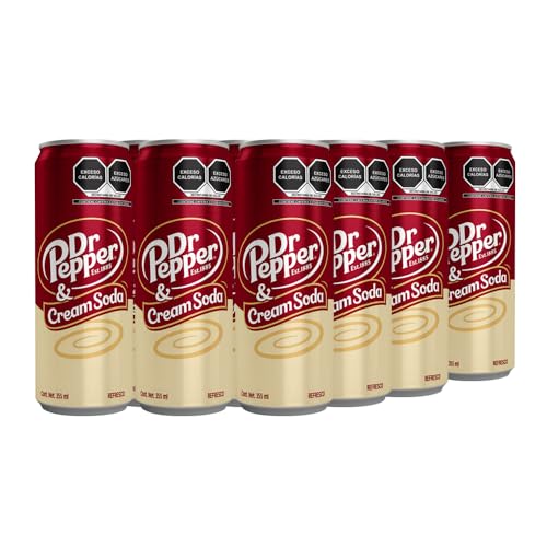 La Mejor Lista de Cocas Top 5. 45 Dr Pepper, Cream Soda 355 ml, Lata Sleek (12 pack)