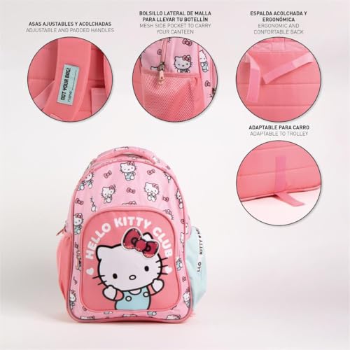 Mochila scuola elementare Hello Kitty con amplio scomparto para niña 6