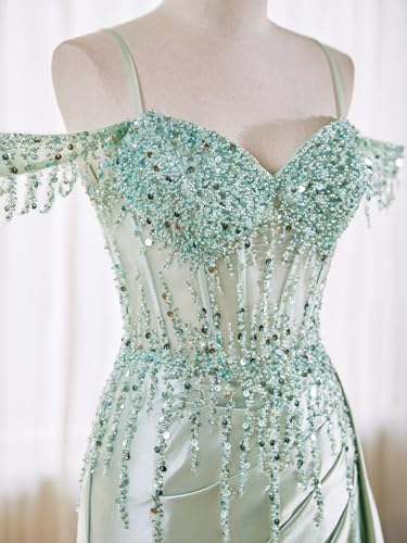 Off Shoulder Homecoming Dresses for Teens Satin Corset Short Prom Dress Sparkly Beaded Mini Cockail Party Dress3