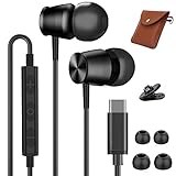 Auriculares Tipo C, Auriculares con Cable y Micrófono, Auriculares In Ear con Cancelación de Ruido Auriculares USB C para Samsung S22 Ultra S21 S20 FE A53 OnePlus 10 9 Pro Mi 12 11T Pro Huawei P30 Pro