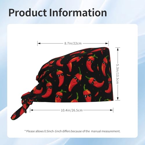 Image of Adjustable Scrub Cap with Sweatband, Breathable Working Hat for Men /Women