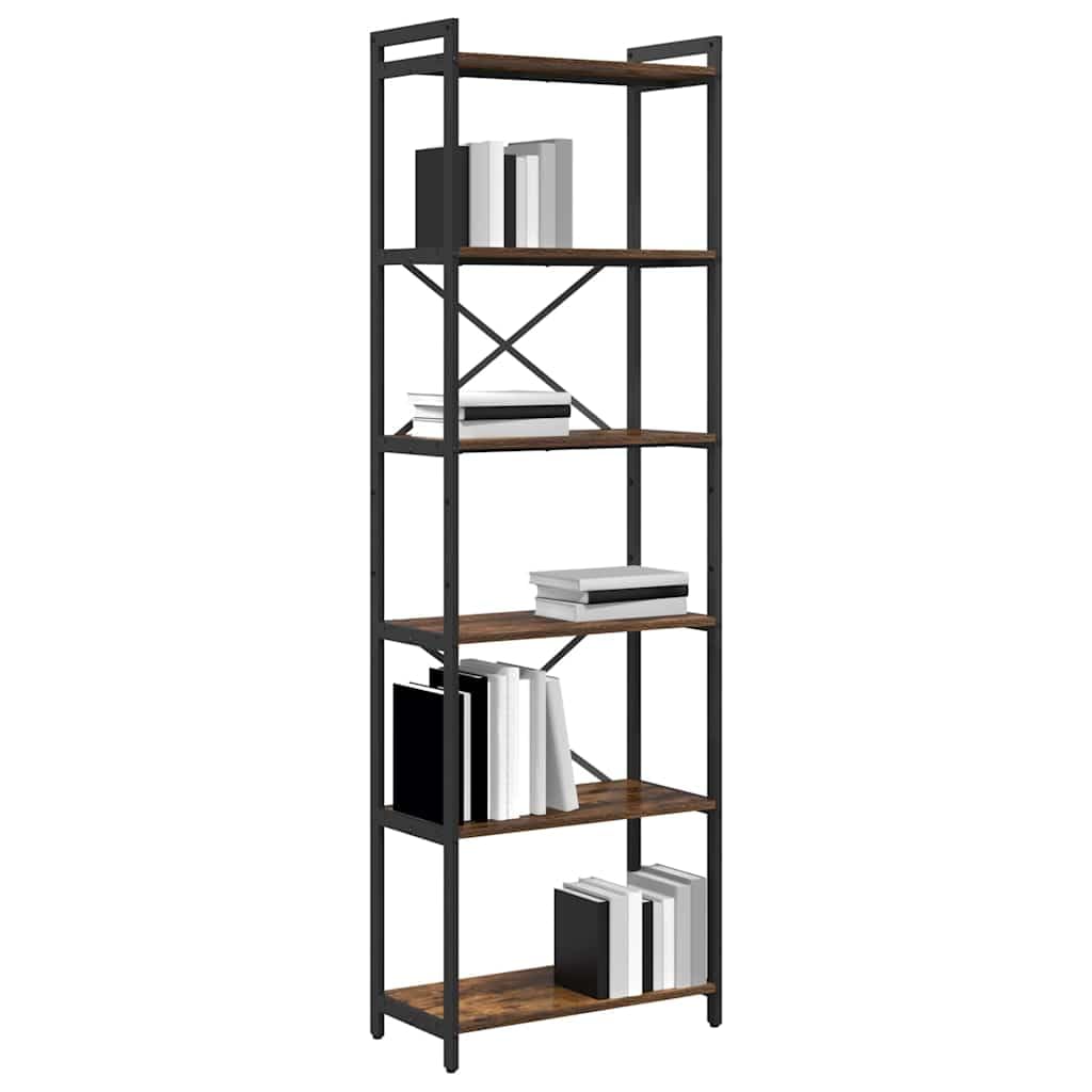 Generisch Bücherregal Geräucherte Eiche 60 x 30 x 189,5 cm Holzwerkstoff,Möbel,Regalsysteme,Bücherregale Bücherschränke-868379