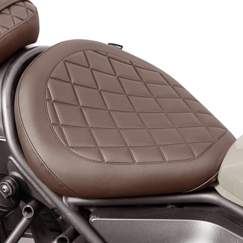 Asiento cómodo para conductor de motocicleta Rebel CMX 500 300 con almohadilla marrón