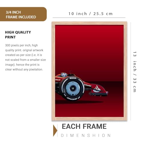 Image of kotart Big Sports Car Framed Posters Gift Items for Boys Room Wall Decoration Bedroom Living Room Office Studio Decor | Car Poster Frame for Wall Decor Set Of 3 Size (10 X 13 inch)