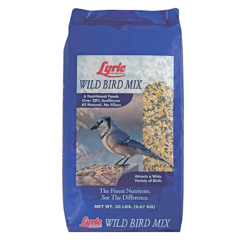 Lyric Wild Bird Mix - Wild Bird Food for Outside Feeders - Attracts Doves, Jays and many more - 20 lb. Bag