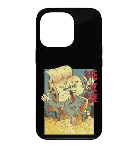 Japanese Anime Toilet Paper Monster Attack, Vintage Poster �X�}�z�P�[�X iPhone 13 Pro �p