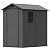 Devoko 4x6 FT Plastic Outdoor Storage Shed with Floor, Waterproof Resin Tool Shed with Lockable Door & Window, All-Weather Garden Shed for Backyard Patio Lawn, Dark Gray