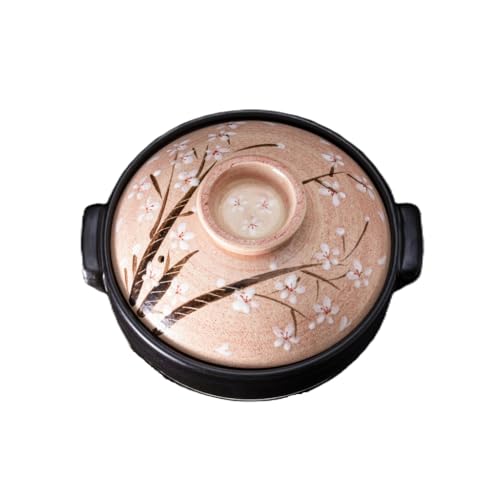 [萬古焼]絵付けART工房・平尾製陶 土鍋 9号「千本桜」暮らしの美術品 絵付けアーティストの個性が光るHandmade土鍋