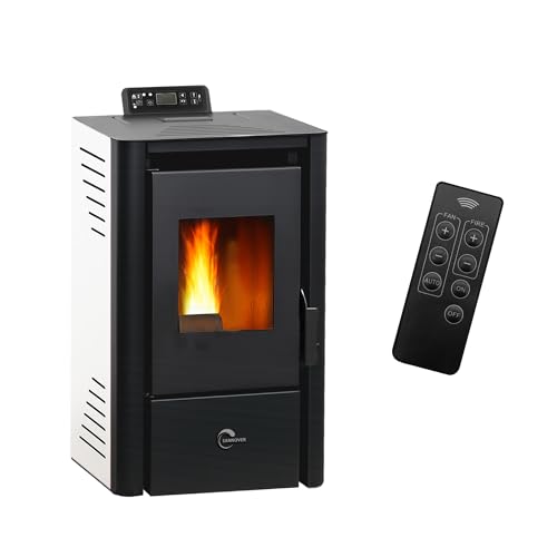 Poêle à granulés étanche Anita 9,4 kW Blanc Sannover