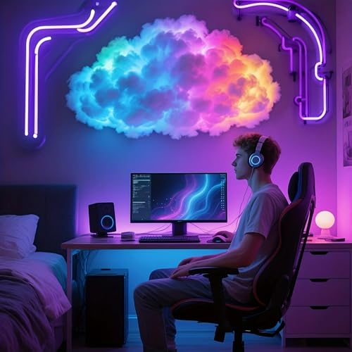 Lampe nuage de tonnerre 3D pour studio photo et soirées animées