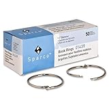 01439 Sparco Book Rings - Nickel Plated - 50 / Box - Silver
