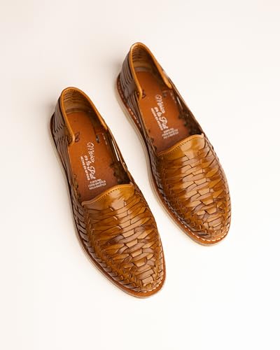 Mexico en la Piel Leather Shoes for Mens, Pull on Comfortable Loafers3