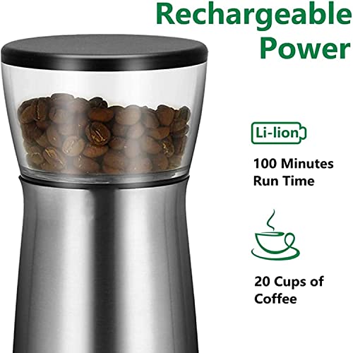 RTYUI USB-Kaffeemühle, Wiederaufladbare Professionelle Kaffeemühle Aus Edelstahl, Für Nüsse, Bohnen, Gewürze, Körner… – Bild 4