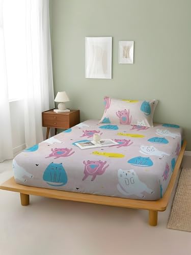 Image of Weave & Decor Kids Dedsheets Single Bed 60x90 Inches with 1 Pillow Cover 20x30 inch, Cotton Blend, Soft & Lightweight.
