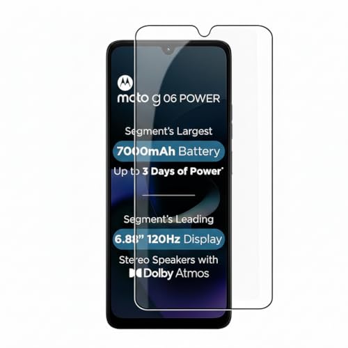 Image of Tempered Glass Screen Protector Compatible For MOTO G06 /G06 POWER 5G / Motorola G06 /G06 POWER 5G with Easy Self Installation Kit
