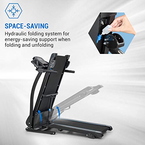 Capital Sports Pacemaker F100 Laufband - Treadmill mit 2,0 PS Motorleistung, Laufbahn mit 40x110 cm (BxL) Lauffläche… – Bild 4