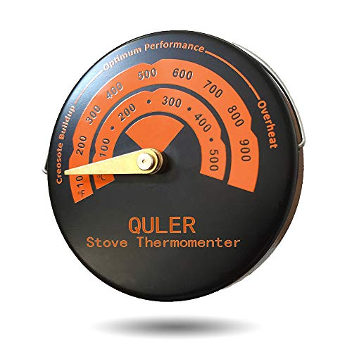 Magnetic Wood Stove Thermometer Fireplace Tools for Wood Burning Stoves Gas Stoves Pellet Stoves - Measures Temperatures on Stoves Pipe