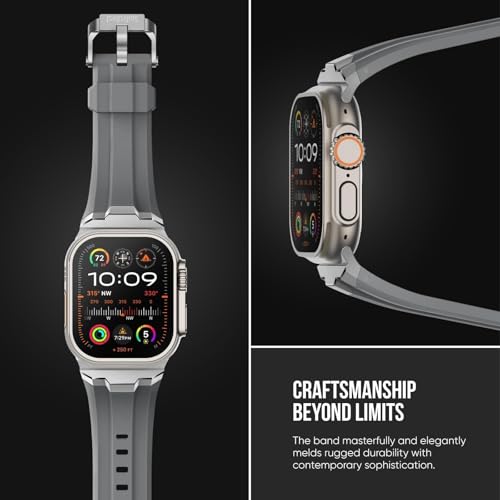 Bracelet iWatch Ultra en silicone durable compatible boîtier 49mm