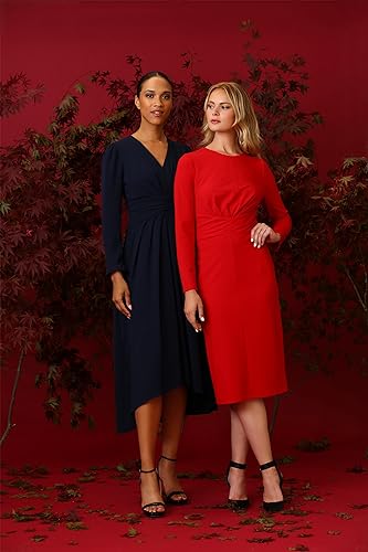 Maggy London Women's Wide Waistband and Tuck Details Office Career Workwear Event Occasion Guest of3