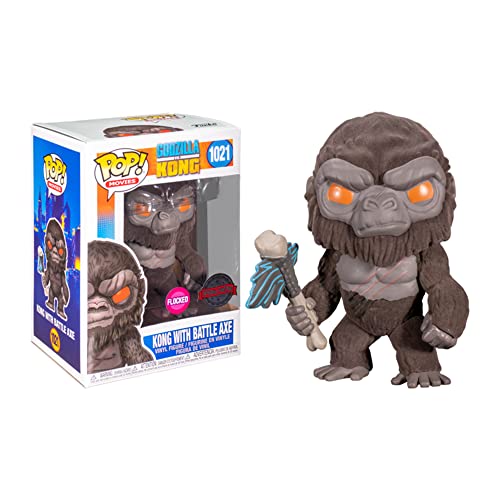 Sale Funko Pop! Godzilla Vs Kong Pop! Vinyl - Flocked Kong With Battle Axe Exclusive