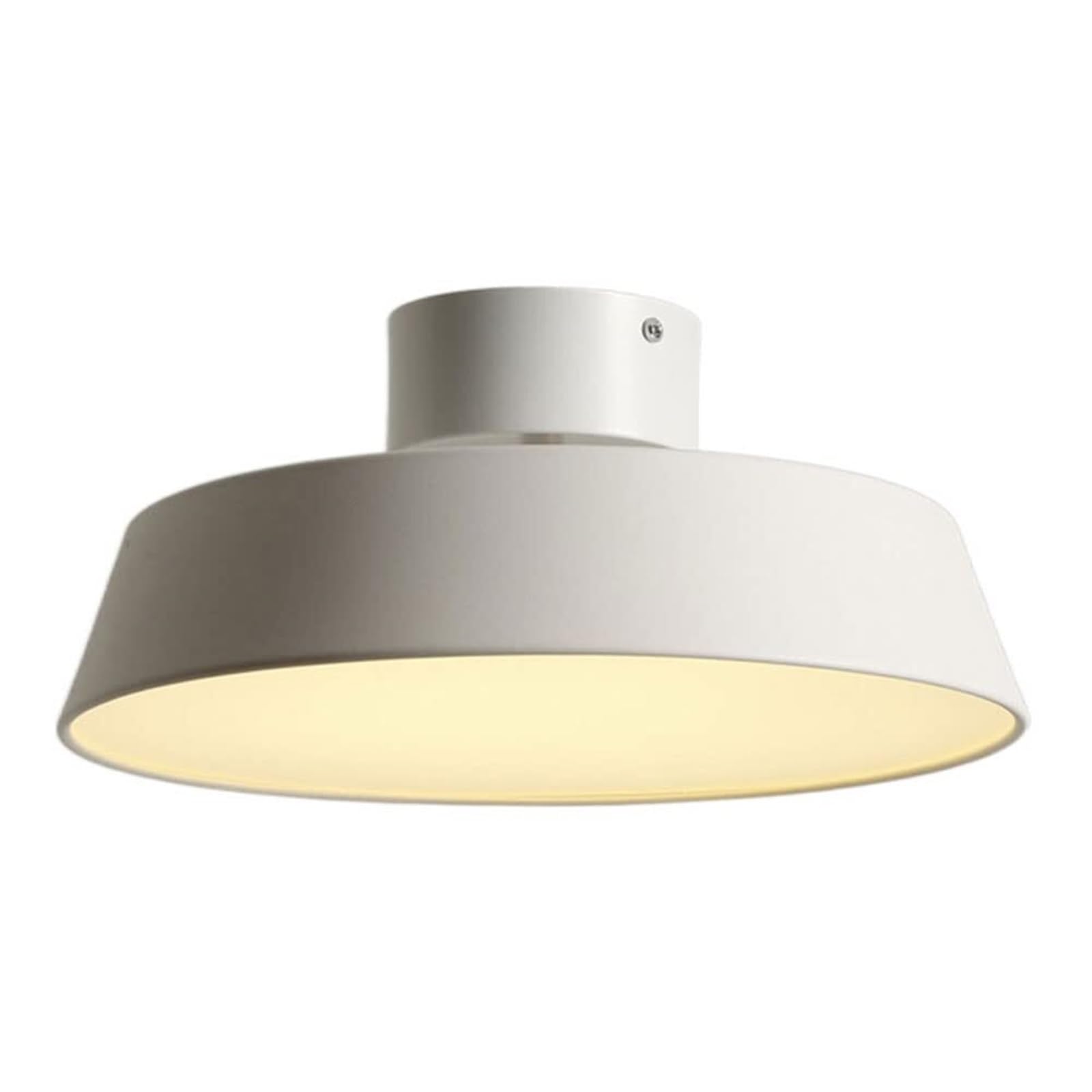 KHUKHU Nordic LED Semi Flush Ceiling Light,50W 4000LM,Cold White Light 6000k Ceiling Lamp,Top Adjustable,Metal & Acrylic Light Fixtures,Used for Office Lounge Restaurant(B,15.7in)