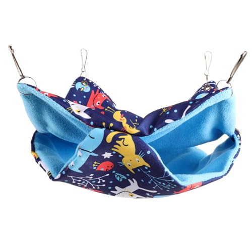 BESPORTBLE Hamac Suspendu pour Hamster Et Cobayes, Lit Chaud Doublé en Tissu Pelucheux, Petite Taille, pour Cage De Petits Animaux, Fournitures pour Rongeurs Et Animaux De Compagnie